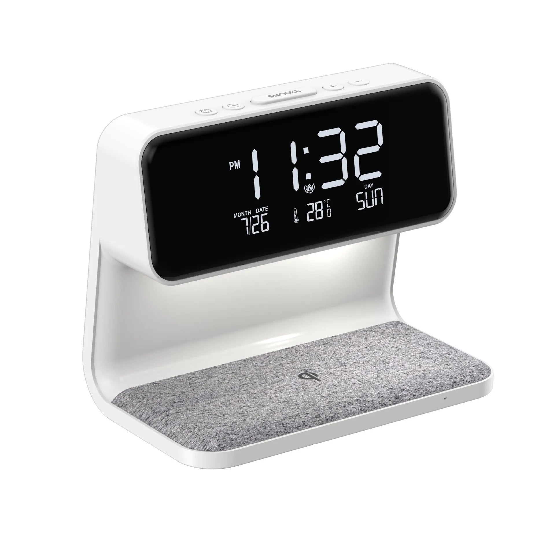 Creative 3 In 1 Bedside Lamp Wireless Charging LCD Screen Alarm Clock Wireless Phone Charger - Bellarte Enchanté Creative 3 In 1 Bedside Lamp Wireless Charging LCD Screen Alarm Clock Wireless Phone Charger